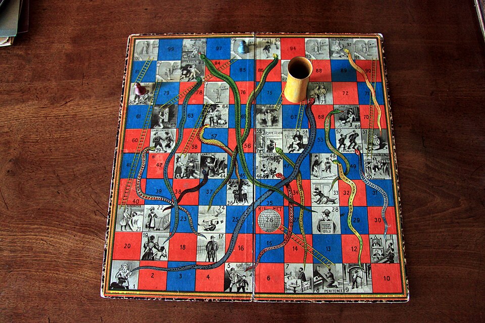 Snakes and Ladders board